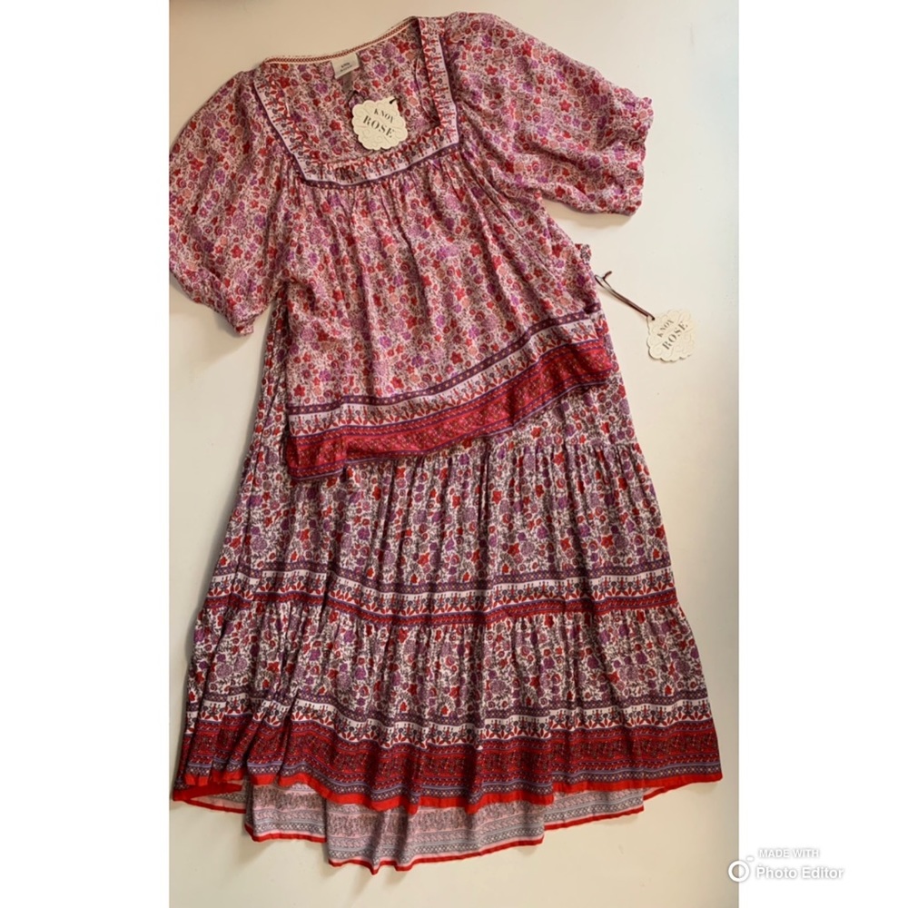 Knox Rose 2-Piece Matching Blouse + Skirt Set | Boho Prairie | Rebel Red | XXL - Picture 2 of 14